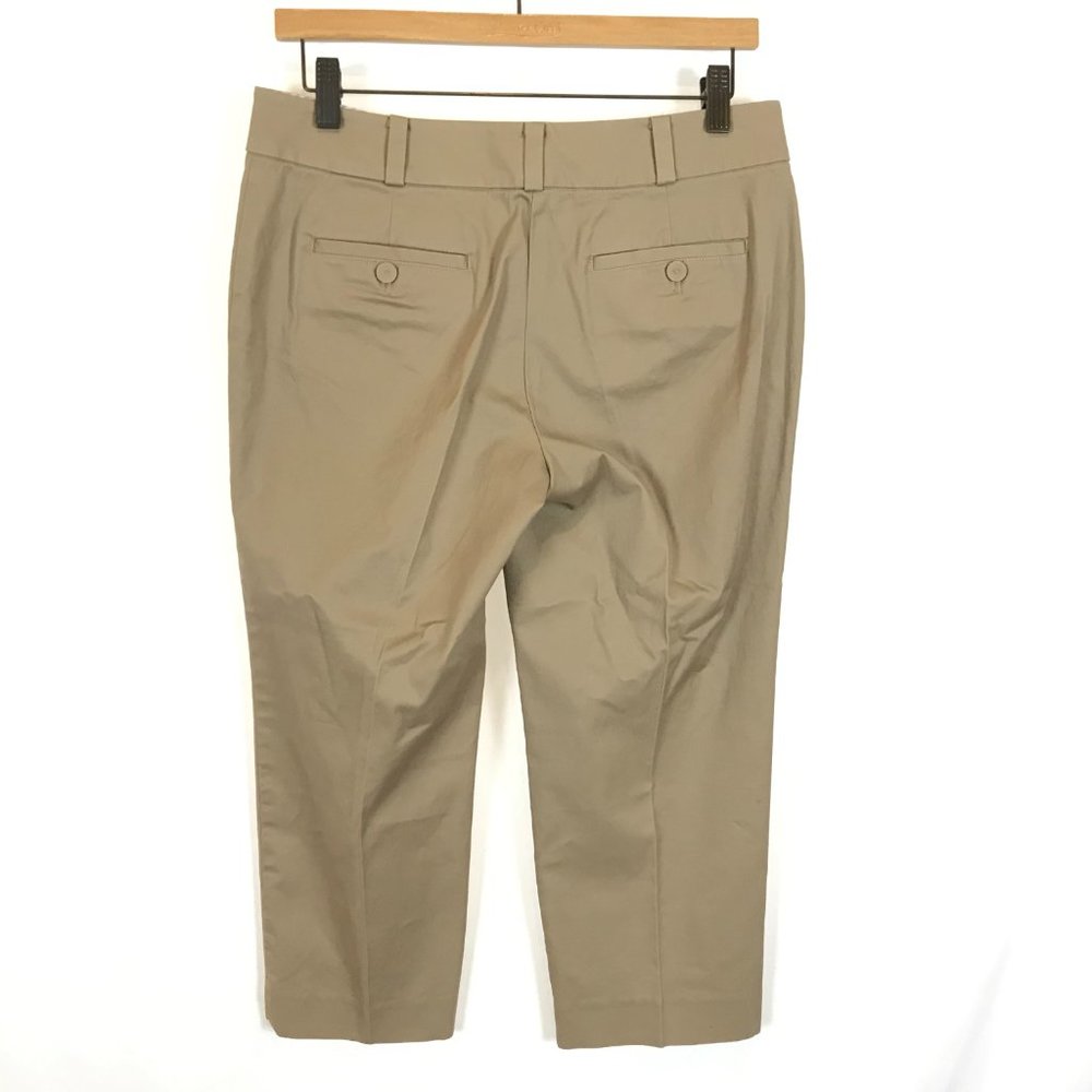 NWT Womens Petite Size 6 6P 6x23 Talbots Signature Tan Capri Chino Cropped Pants - Picture 3 of 3